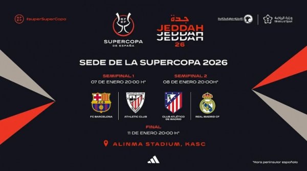 Lịch trình Super League Cup Tây Ban Nha: Bán kết sẽ được tổ chức vào ngày 8 và 9 tháng 1 năm sau, và trận chung kết sẽ bắt đầu vào ngày 12 tháng 1