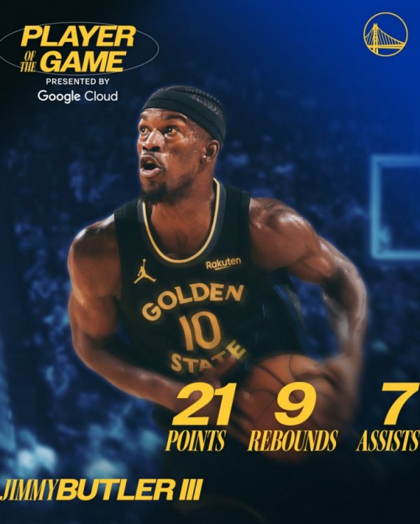 10 trên 15 và đạt 21+9+7! The Warriors chính thức tung poster dữ liệu cầu thủ xuất sắc nhất game: Butler đắc cử