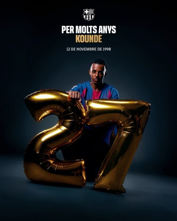 Barcelona chính thức chúc Conde sinh nhật lần thứ 27 vui vẻ. Anh đã chơi 156 trận và giành được 5 danh hiệu kể từ khi gia nhập.